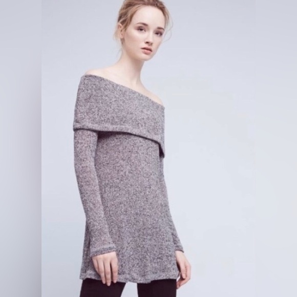 Anthropologie | Eri + Ali Naples Off The Shoulder Tunic Sweater | NWT! - Picture 1 of 7